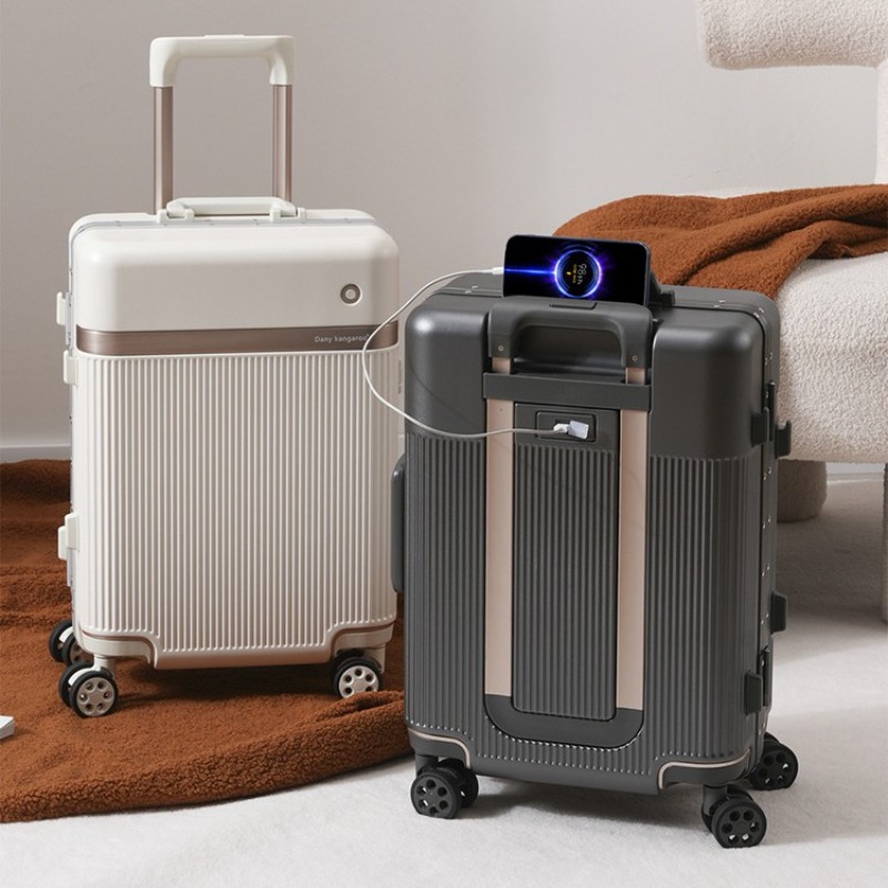 Aluminum Frame Carry On Luggage - 20/22/24/26 Дюймовый дорожный чемодан на колесиках