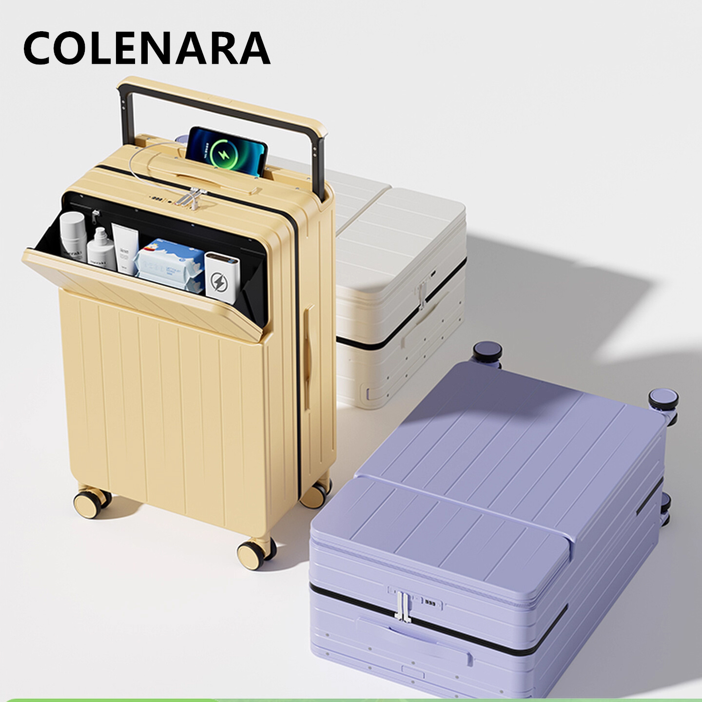Front Opening Laptop Luggage 24 Inch - Многофункциональный чемодан COLENARA с передним открытием,