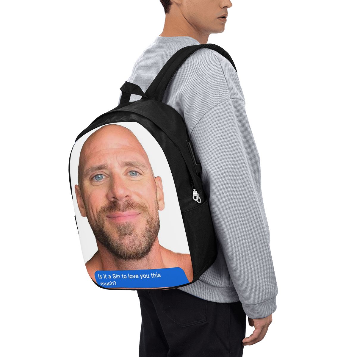 Travel Bags - Рюкзак Johnny Sins Flirty Text Bubble,