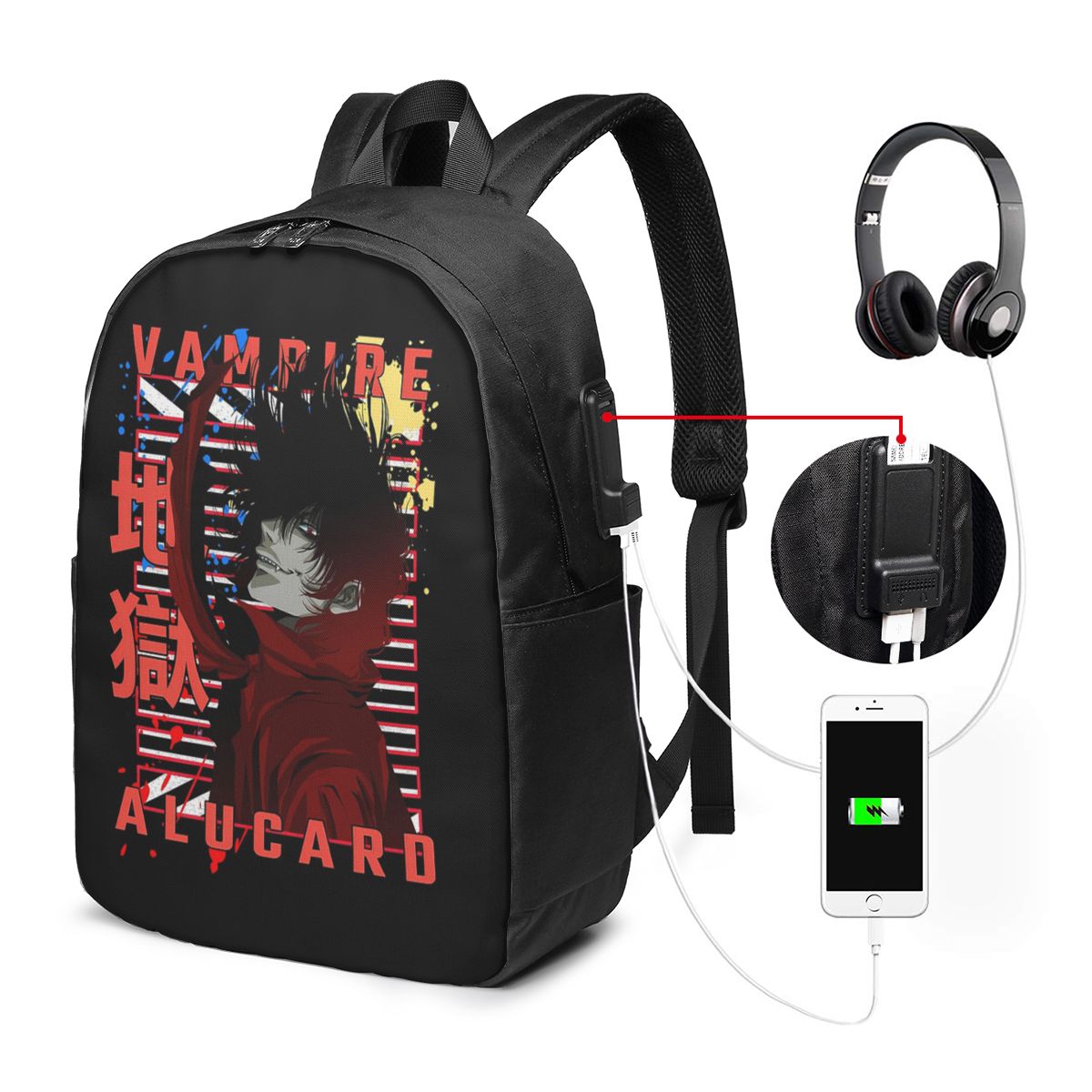 Travel Bags - Рюкзак Alucard Hellsing Manga, дорожная сумка