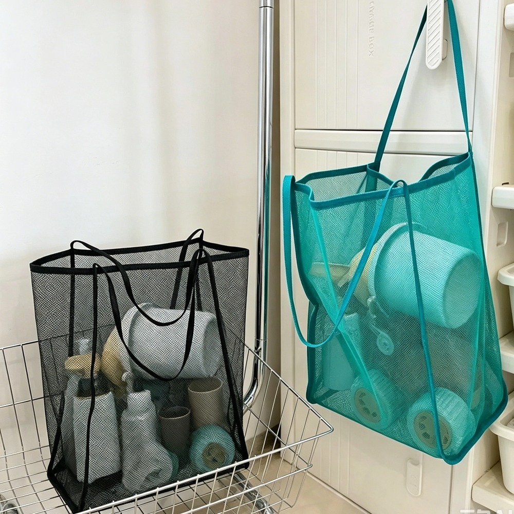 Cosmetic Bags - Прозрачная сетчатая сумка, пляжная сумка большой