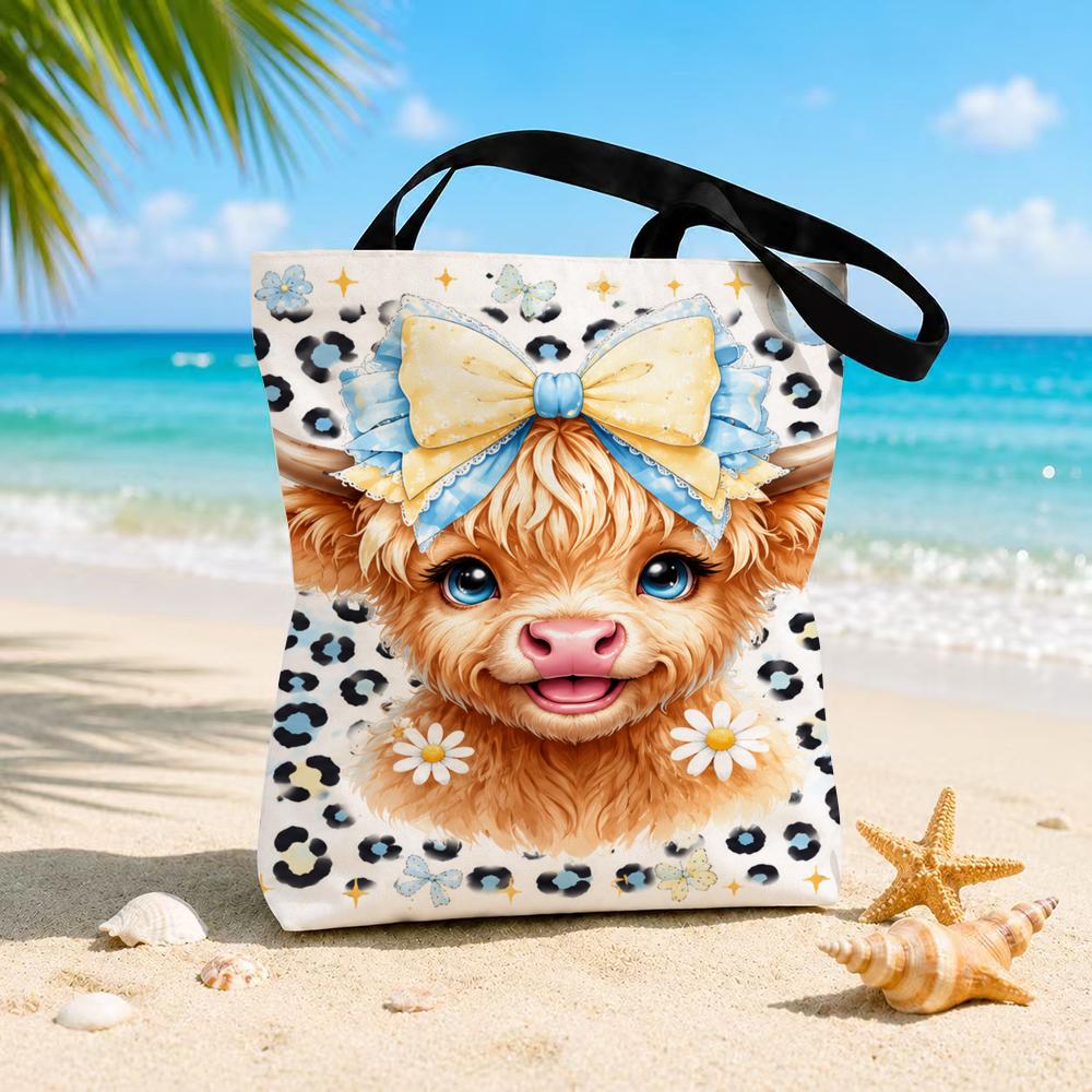 Travel Bags - Сумка-тоут Coquette Cow из холщовой ткани