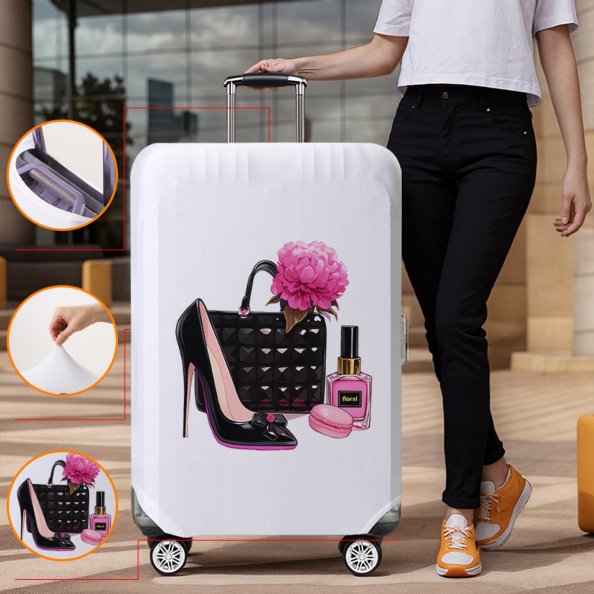 Защитный чехол для багажа, эла – обзор и цена Waterproof Suitcase Cover Protector