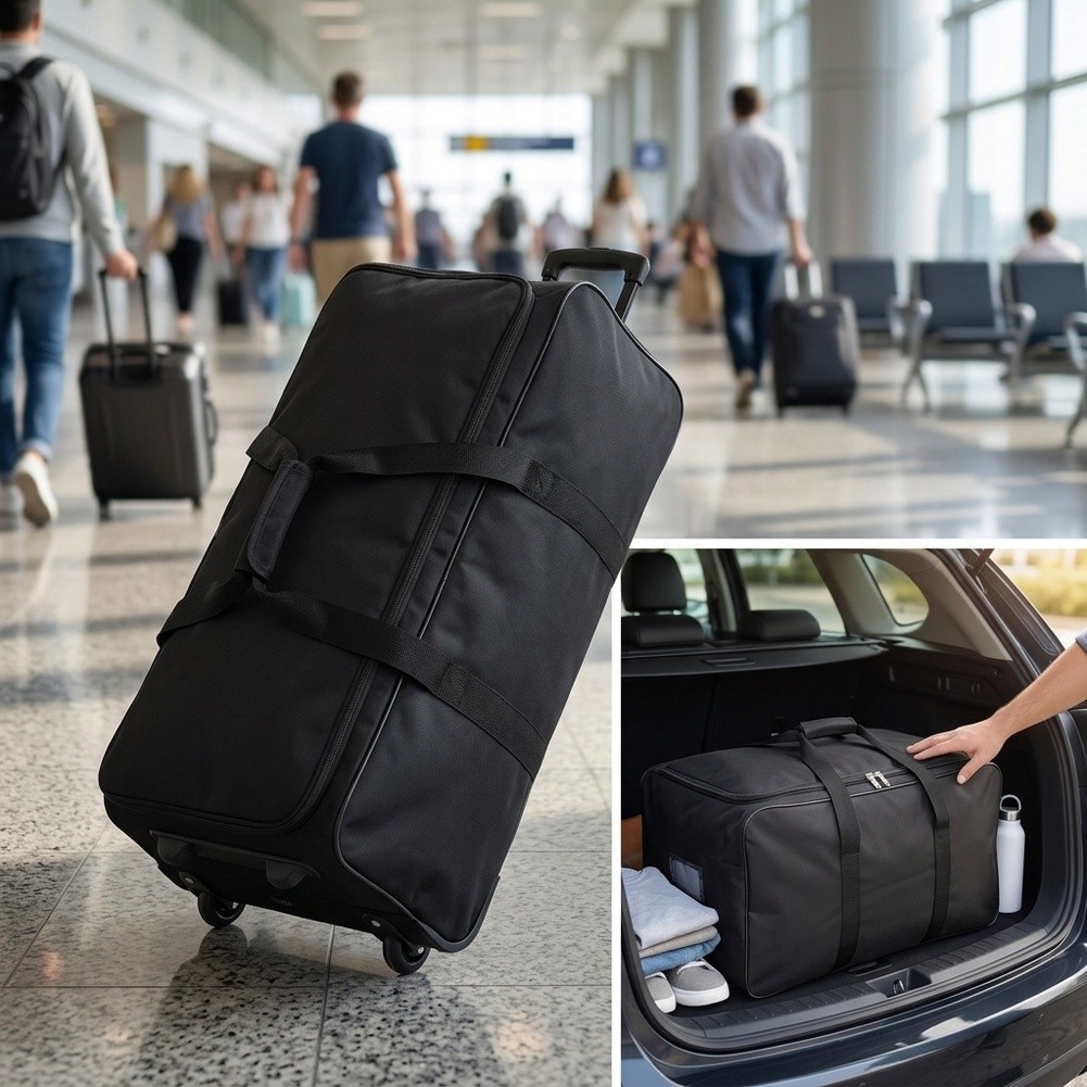 Складная дорожная сумка на кол – обзор и цена Foldable Rolling Luggage Bag