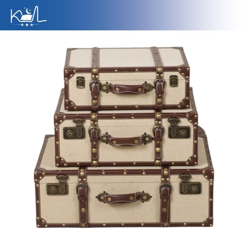 Винтажный льняной сундук для х – обзор и цена Retro Vintage Trunk Suitcase
