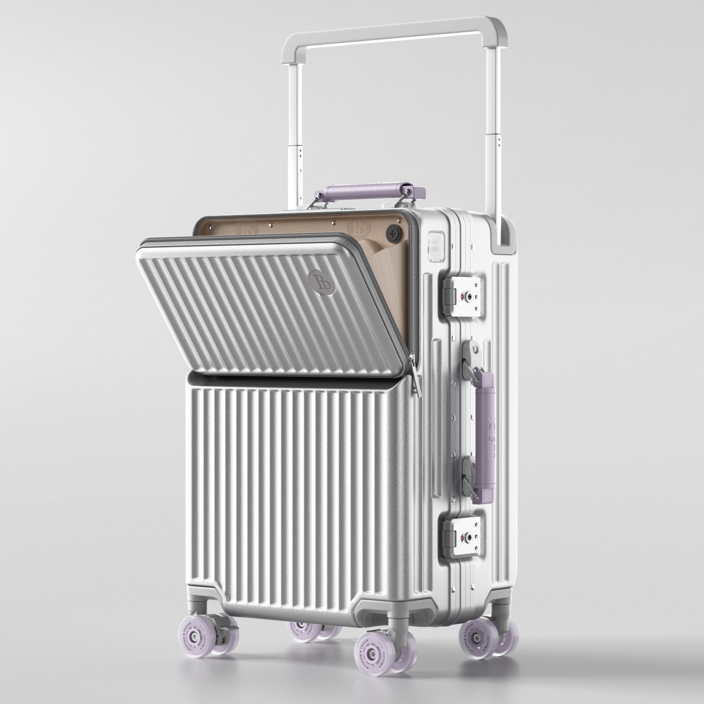 Чемодан с фронтальным открытие – обзор и цена Aluminum Frame Carry On Luggage
