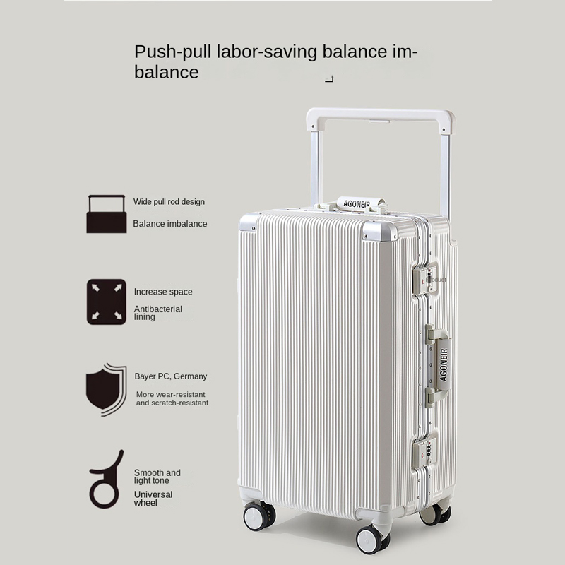 Дорожный чемодан на колесиках, – обзор и цена Aluminum Frame Carry On Luggage