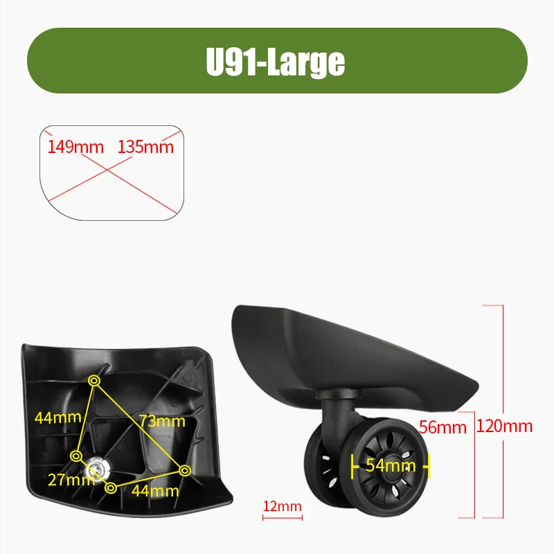 Комплект для замены бесшумных  – обзор и цена Silent Replacement Luggage Wheels
