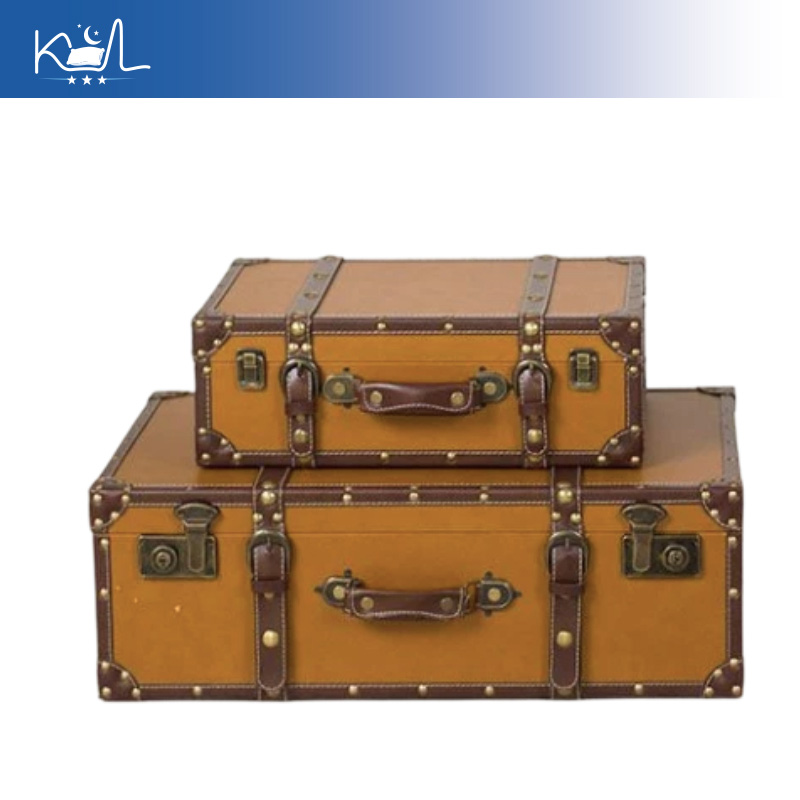 Винтажный оранжевый декоративн – обзор и цена Retro Vintage Trunk Suitcase